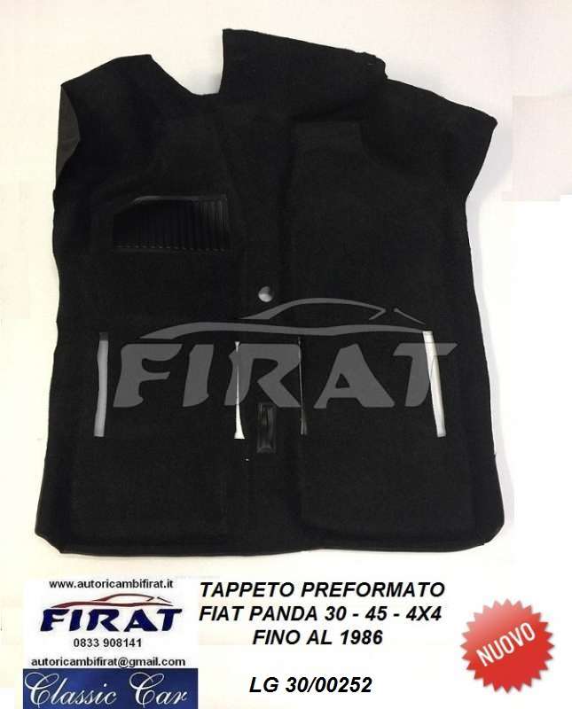 TAPPETO PREFORMATO FIAT PANDA 30-45-4X4 -> 1986